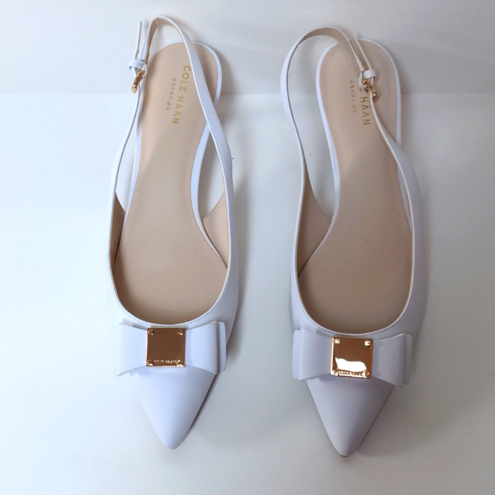 NWT Cole Haan Tali Bow Slingback Kitten Heel Size 8.5B